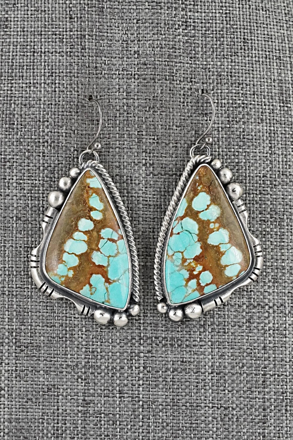 Turquoise & Sterling Silver Necklace and Earrings Set - Paul Livingston