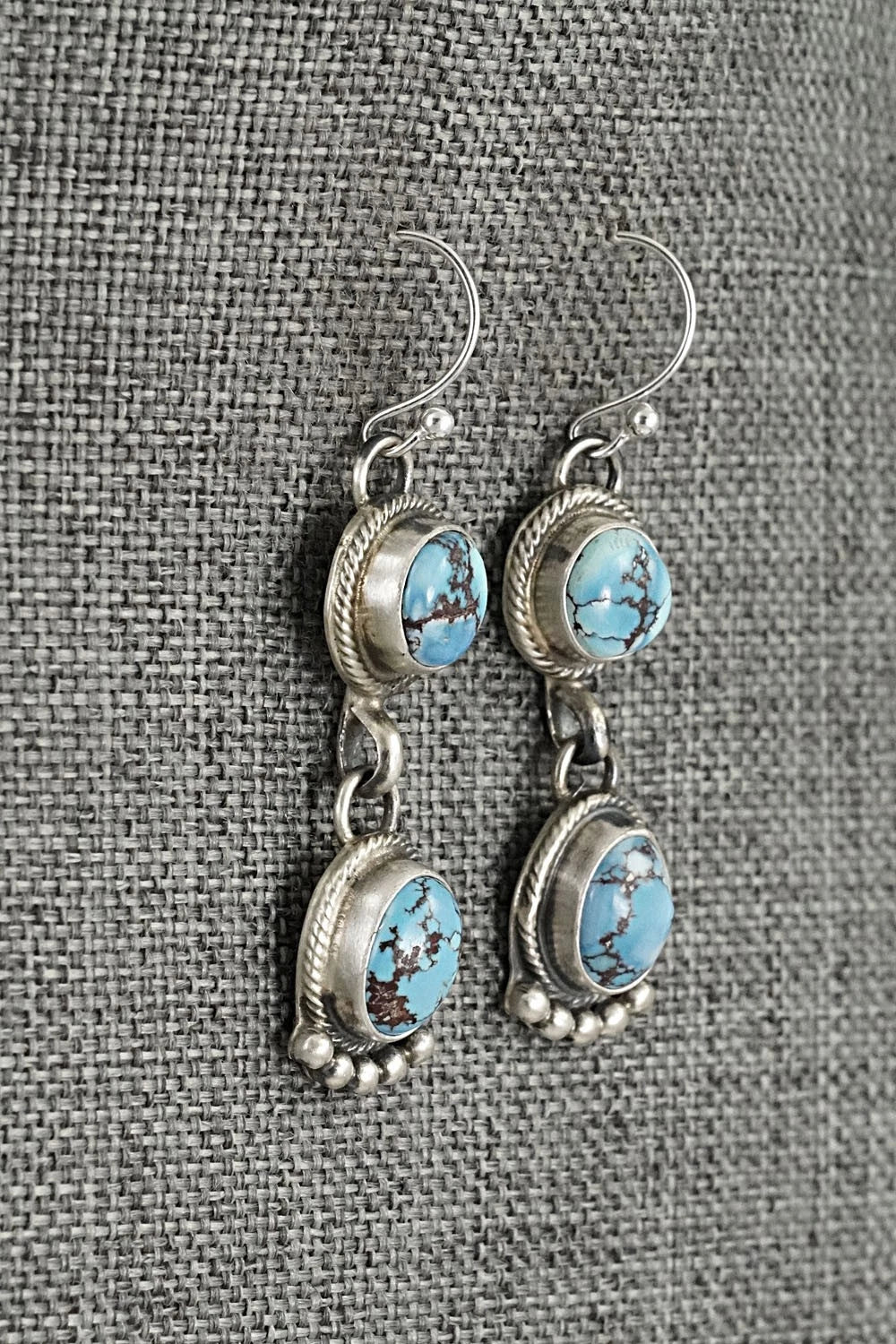 Turquoise & Sterling Silver Necklace and Earrings Set - Kathleen Livingston