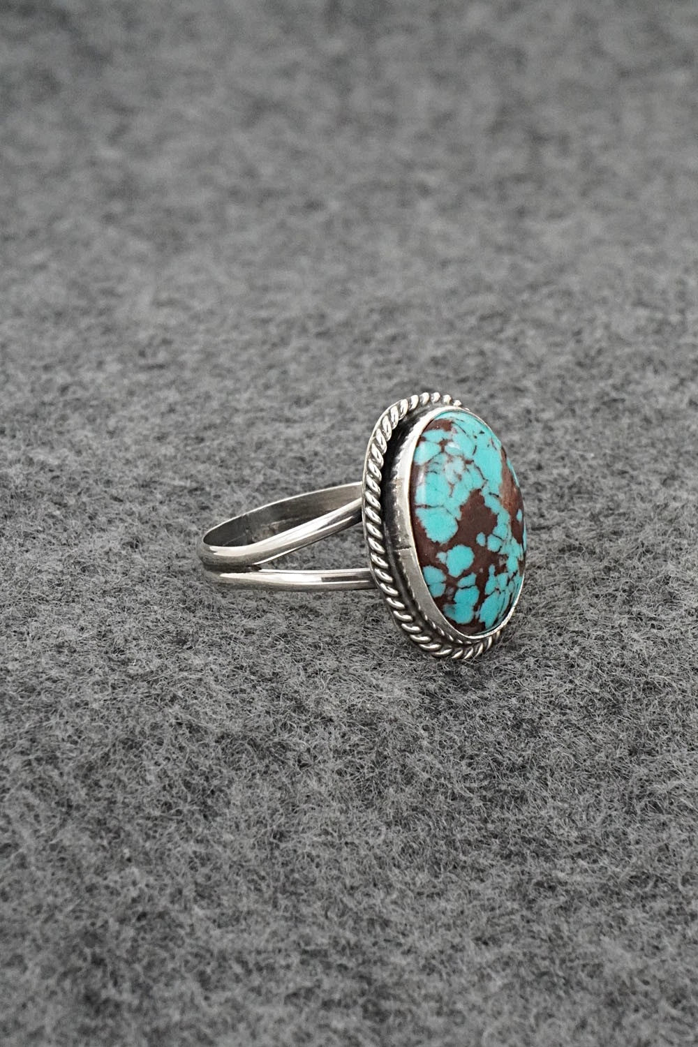 Turquoise & Sterling Silver Ring - Eugene Gruber - Size 9