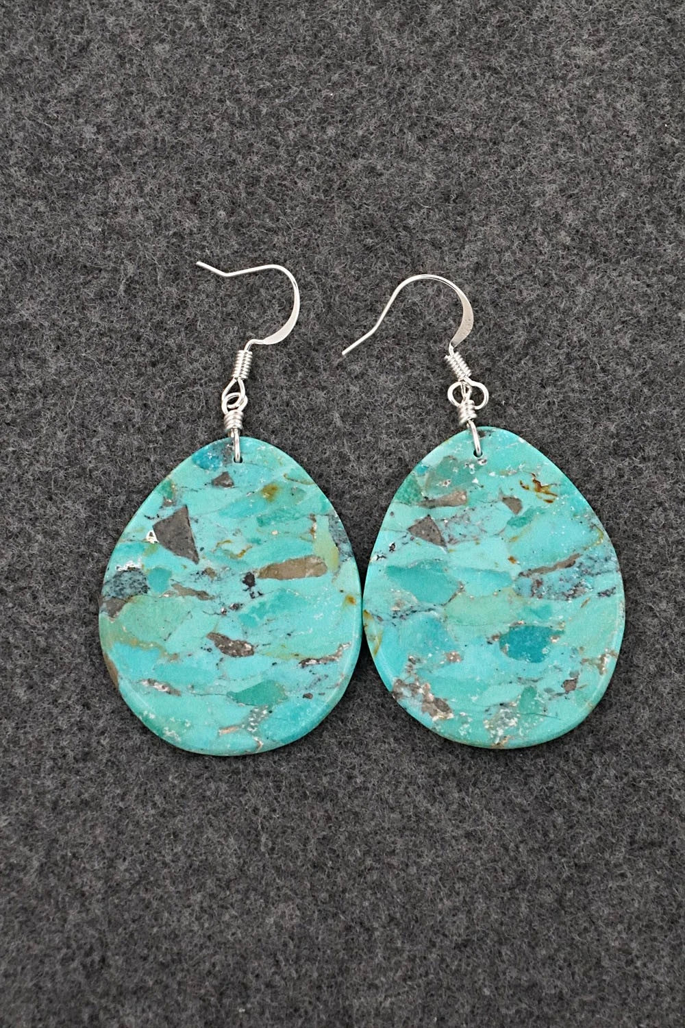Turquoise & Sterling Silver Earrings - Lupe Lovato