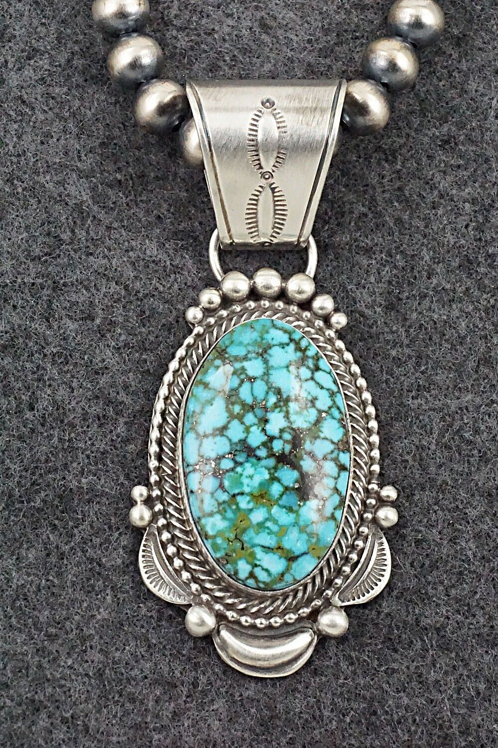 Turquoise & Sterling Silver Necklace - Tom Lewis