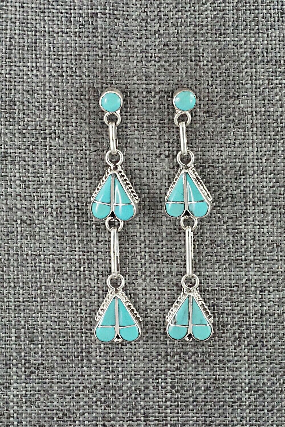 Turquoise and Sterling Silver Earrings - Velda Nastacio