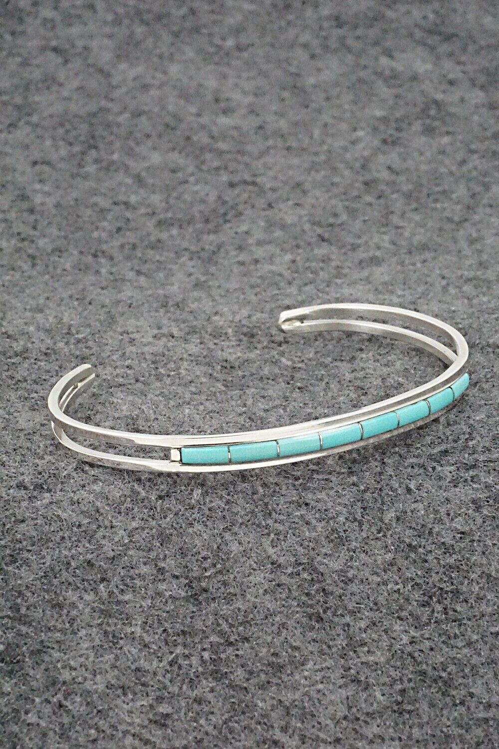 Turquoise & Sterling Silver Inlay Bracelet - Anson Wallace