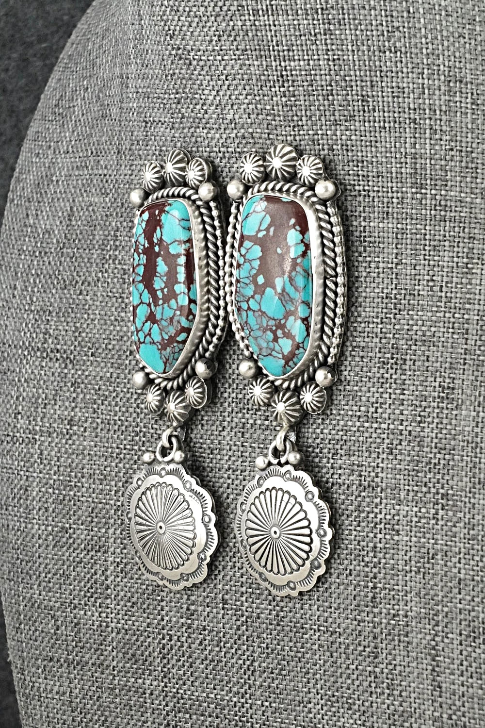 Turquoise & Sterling Silver Earrings - Michael Calladitto