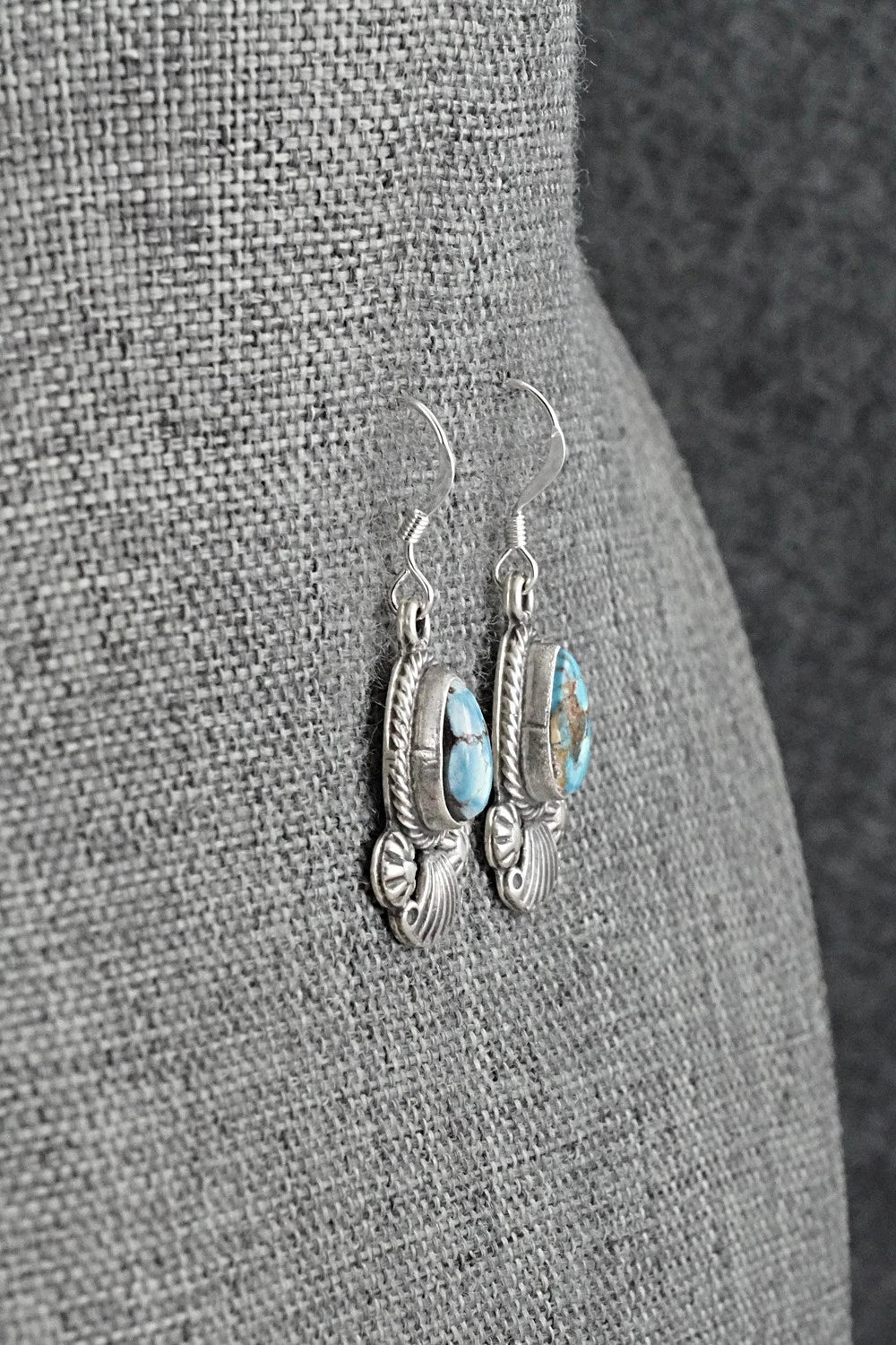 Turquoise & Sterling Silver Earrings - Verley Betone