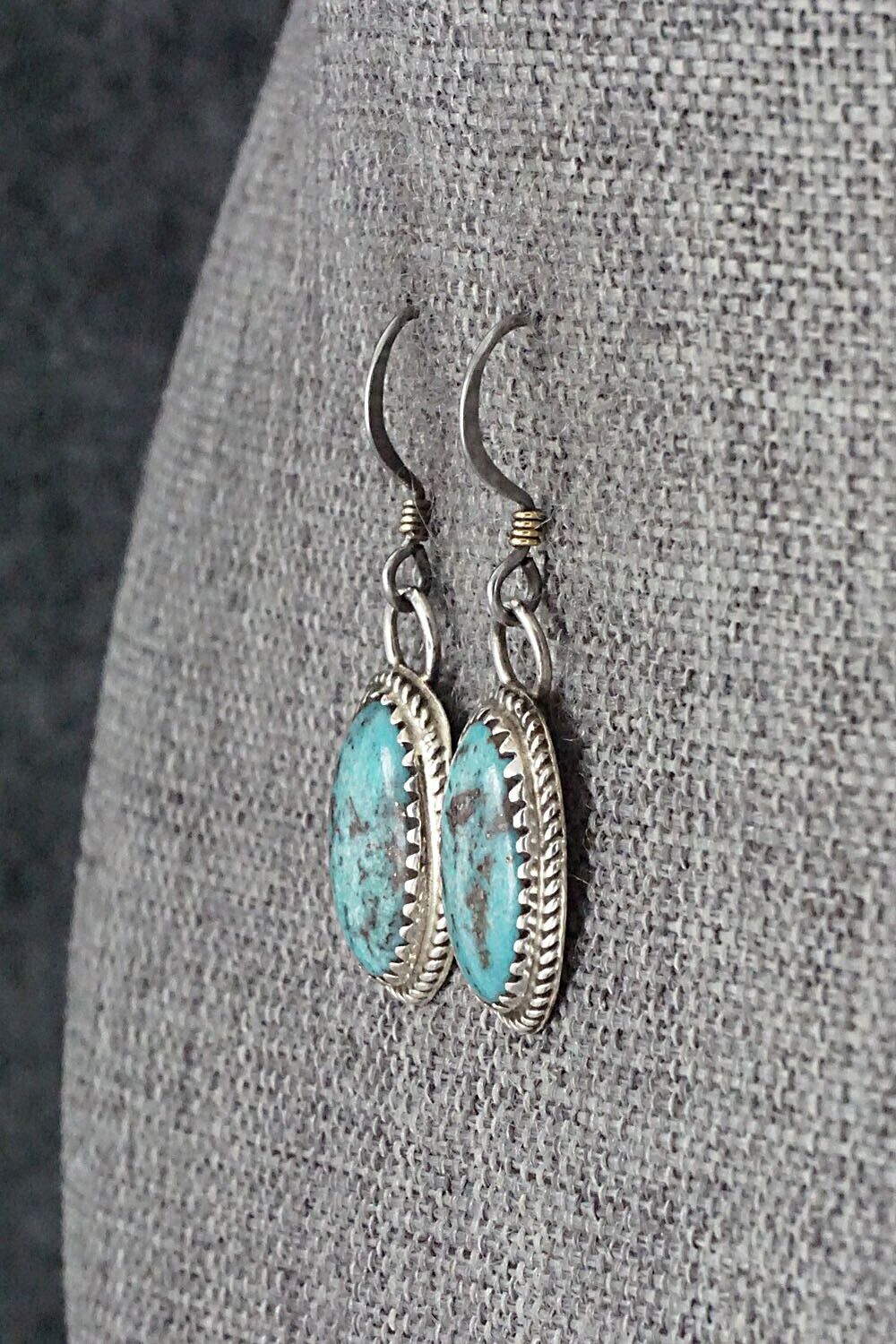 Turquoise & Sterling Silver Earrings - Ernest Hawthorne