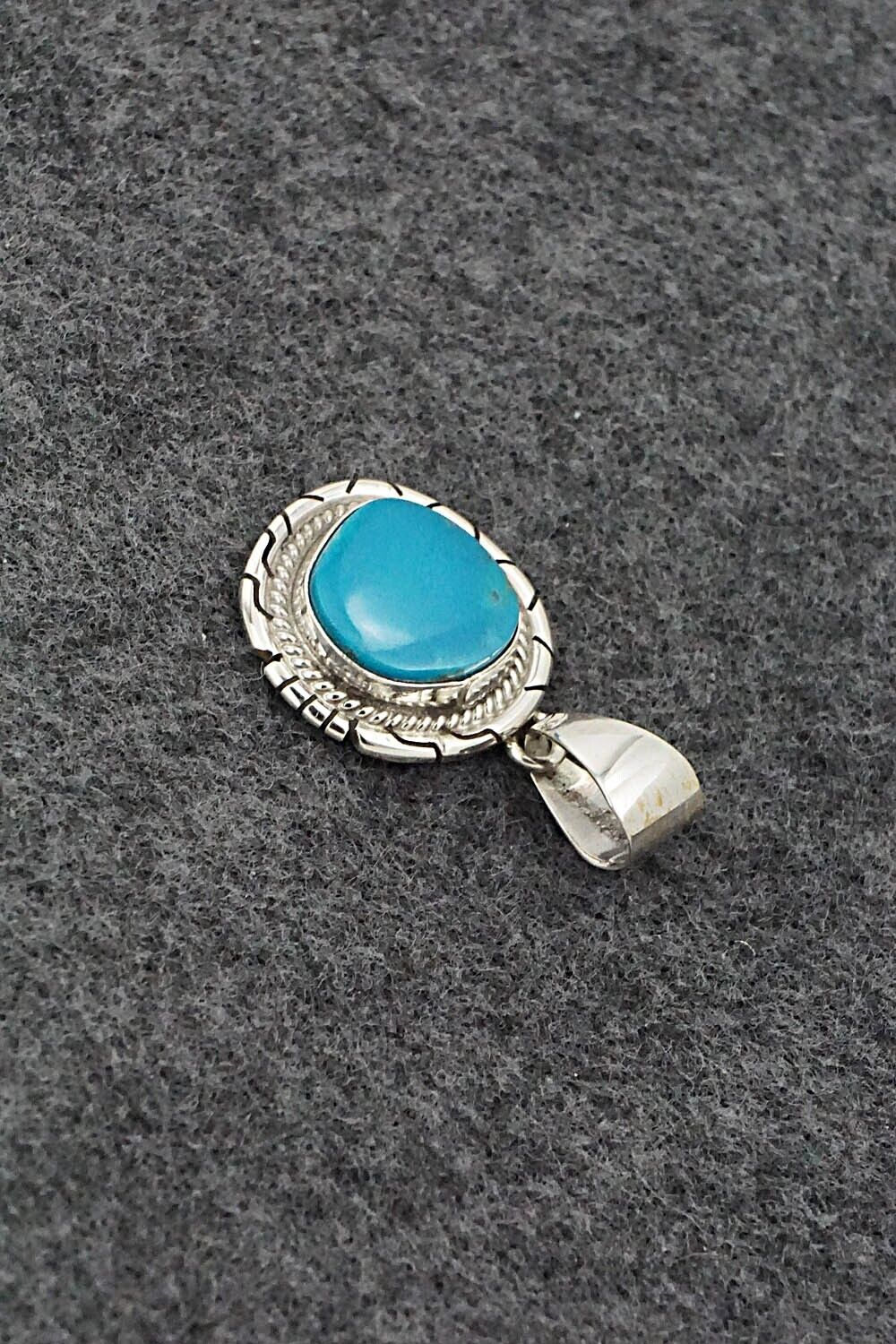 Turquoise & Sterling Silver Pendant - Peggy Skeets