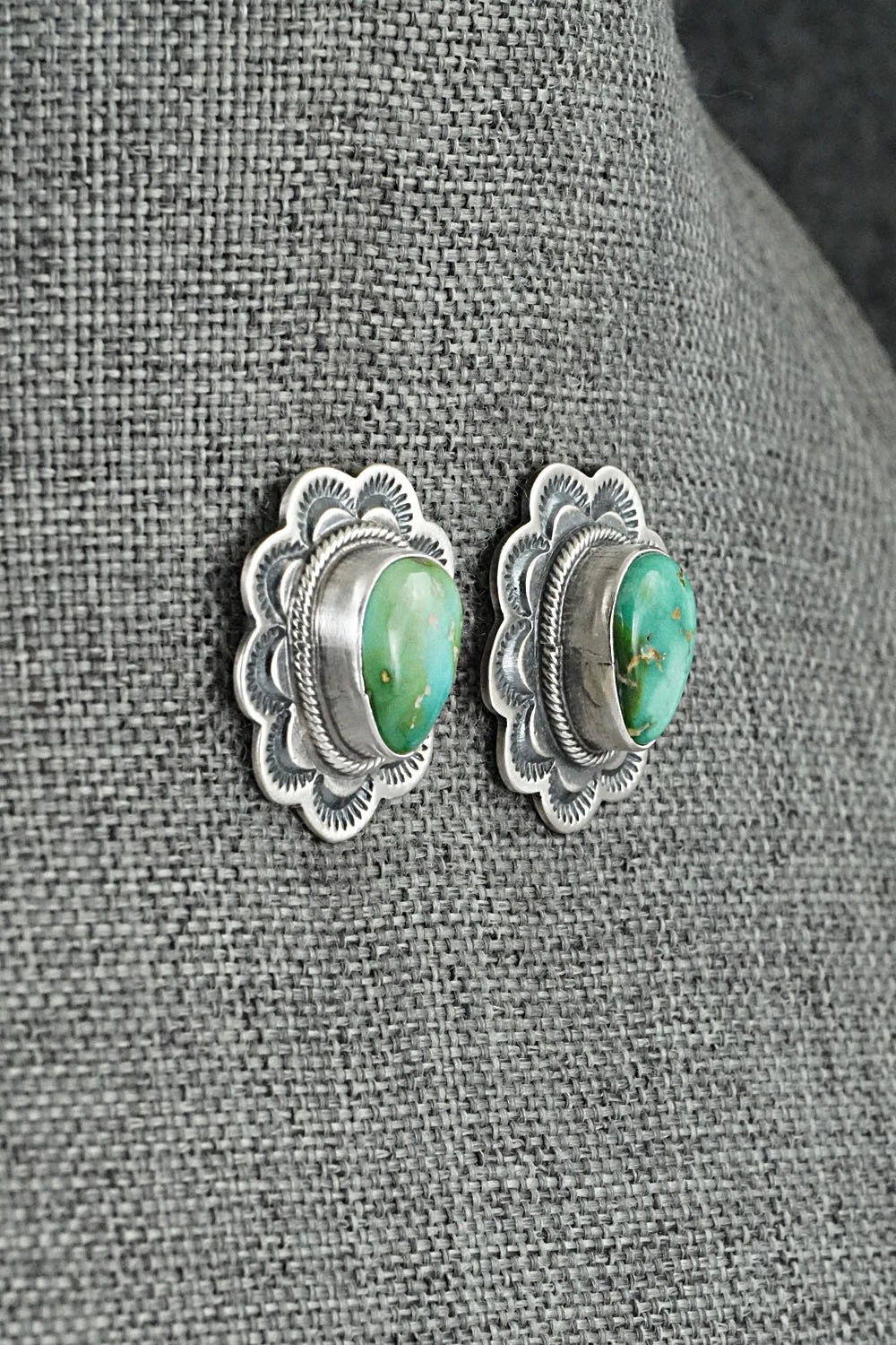 Turquoise & Sterling Silver Necklace and Earrings Set - Randy Boyd