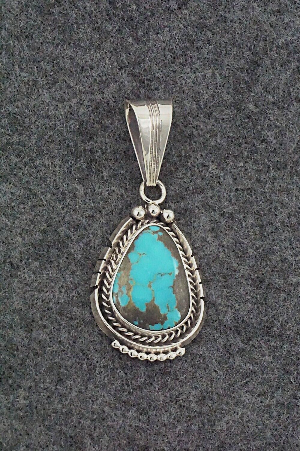 Turquoise & Sterling Silver Pendant - Samuel Yellowhair