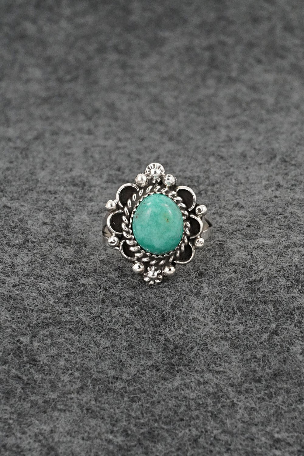 Turquoise & Sterling Silver Ring - Frieda Martinez - Size 7