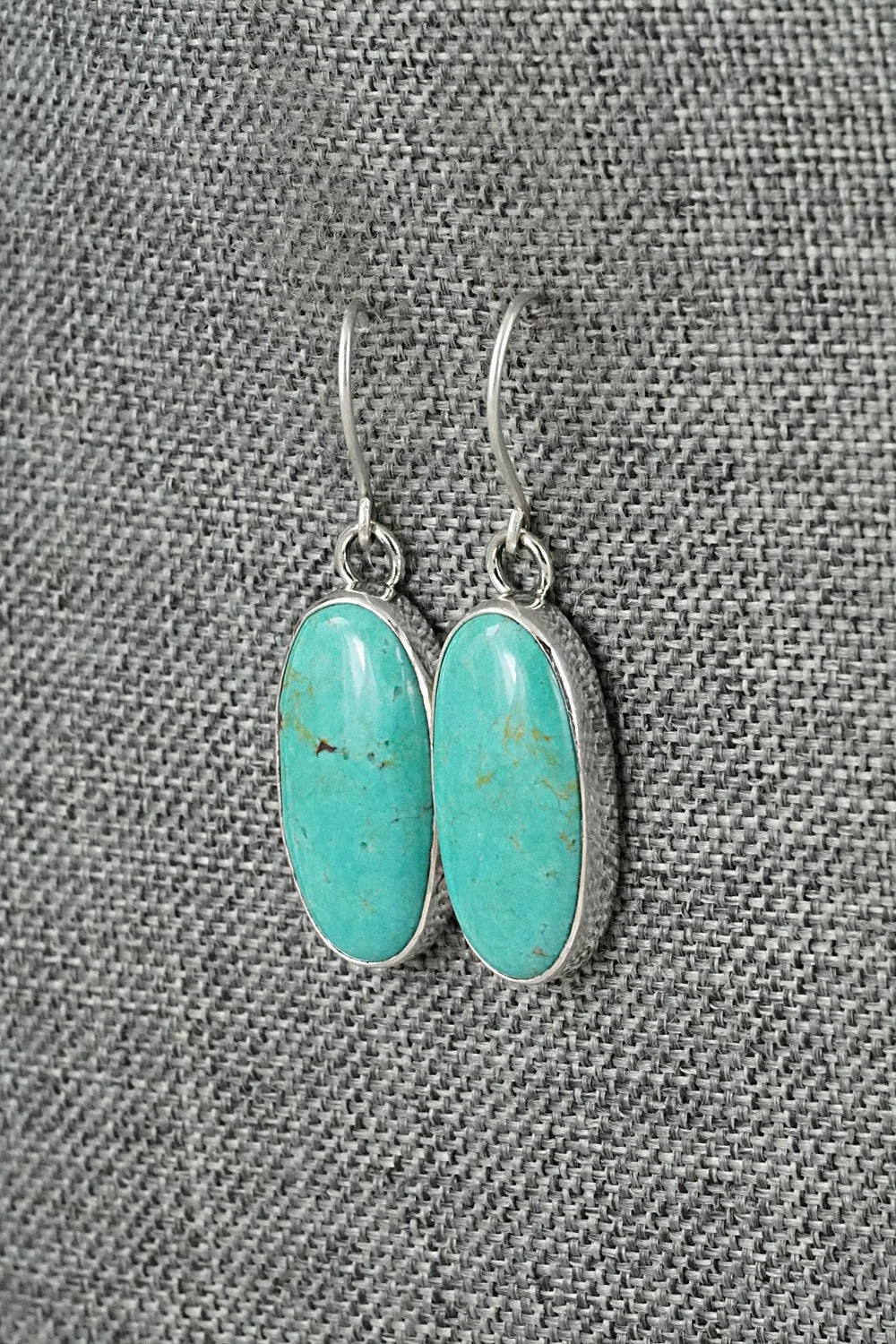 Turquoise & Sterling Silver Earrings - Eugene Gruber