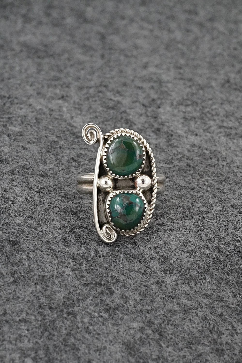 Turquoise & Sterling Silver Ring - Cody Nez - Size 8