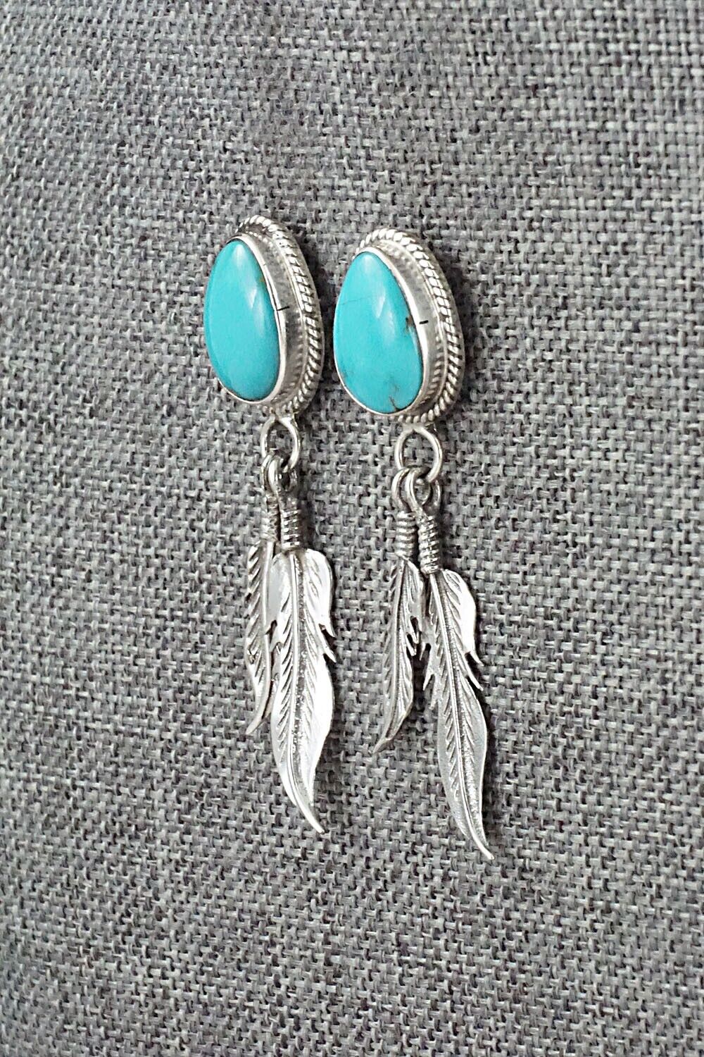 Turquoise and Sterling Silver Earrings - Sharon McCarthy