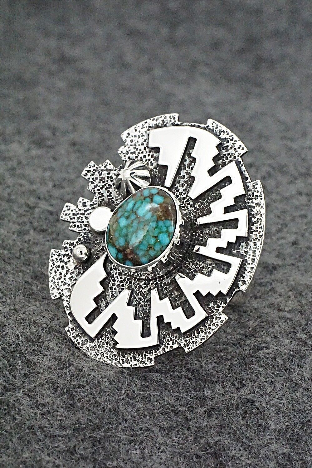 Turquoise & Sterling Silver Ring - Marita Benally - Size 8.5