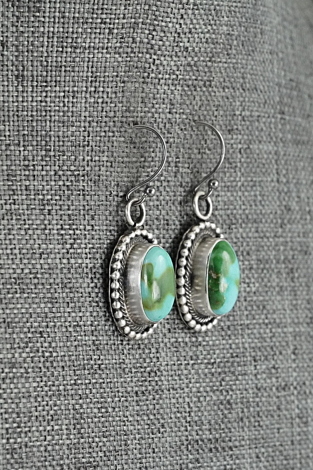 Turquoise & Sterling Silver Necklace and Earrings Set - Paul Livingston