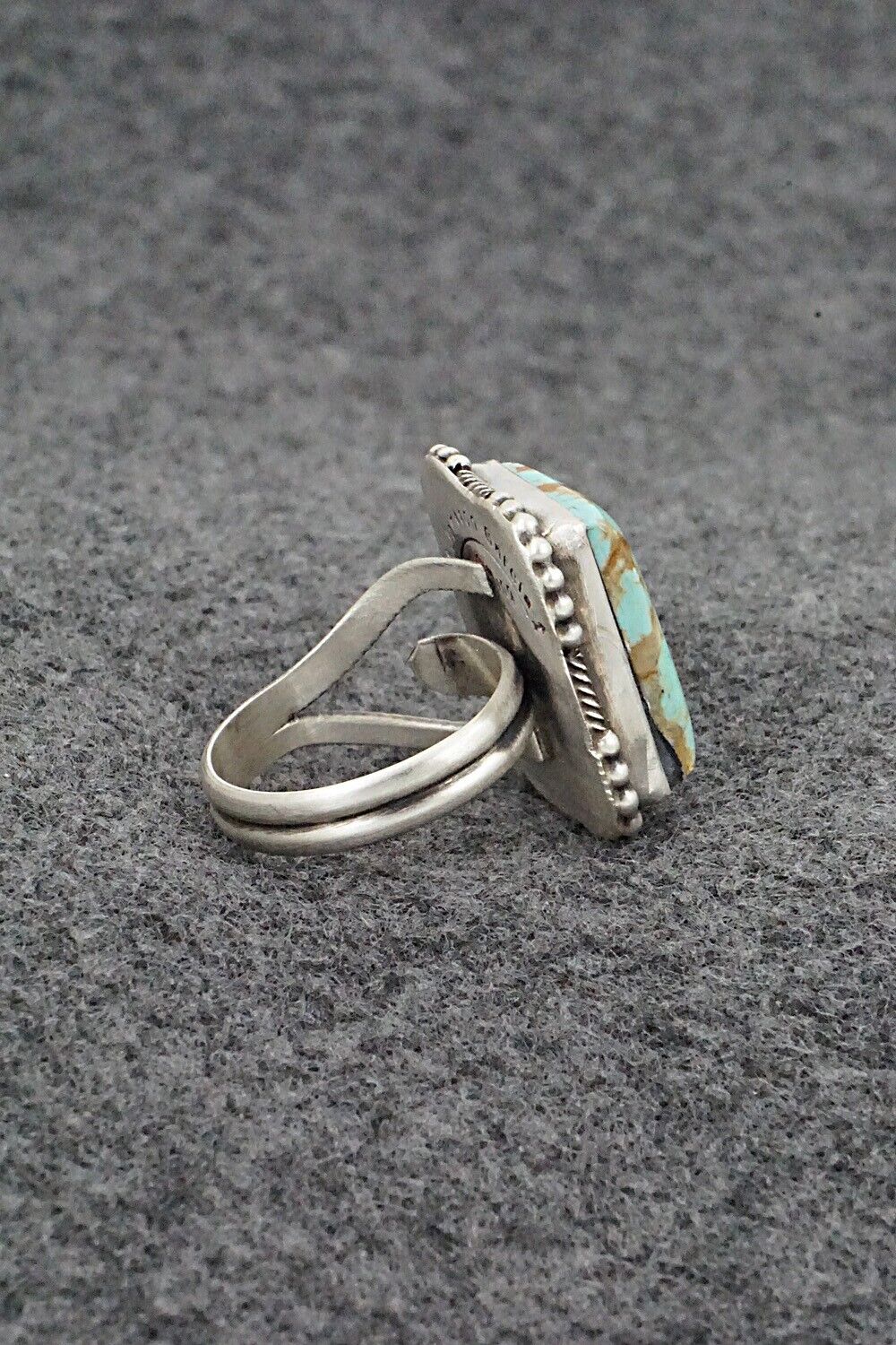Turquoise & Sterling Silver Ring - Jameson Garcia - Size 7 Adj.