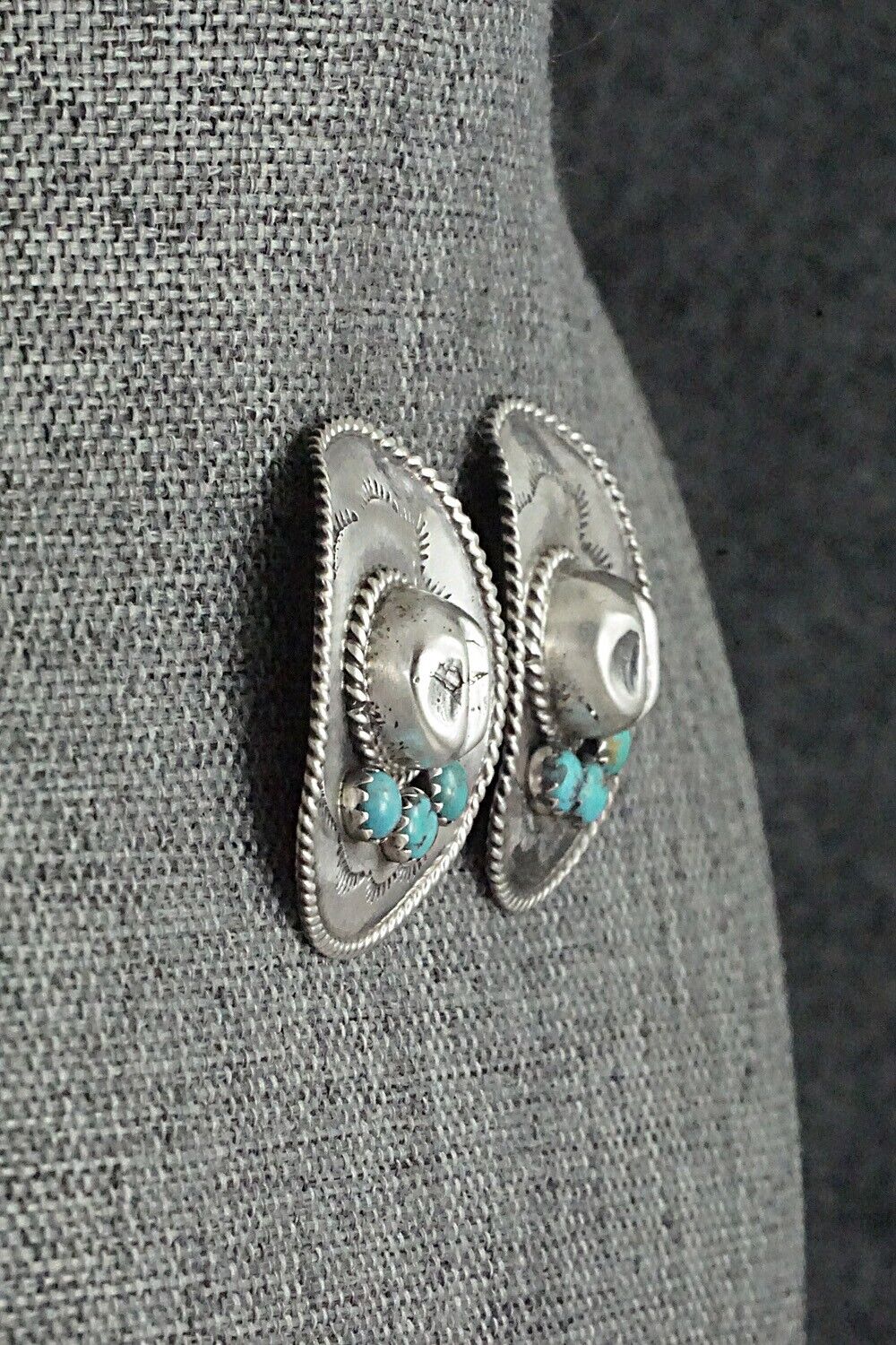 Turquoise & Sterling Silver Earrings - Bobby Platero