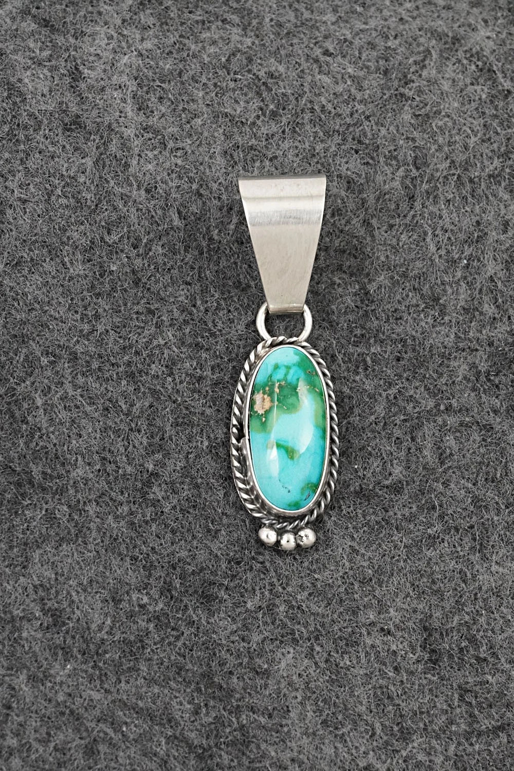 Turquoise & Sterling Silver Pendant - Rosemary Saunders