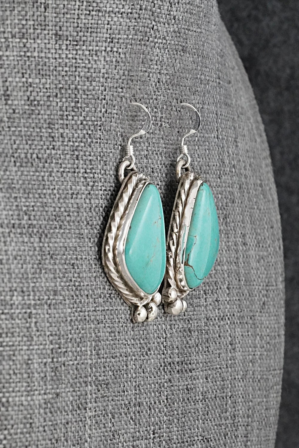 Turquoise & Sterling Silver Earrings - Aaron Robertson