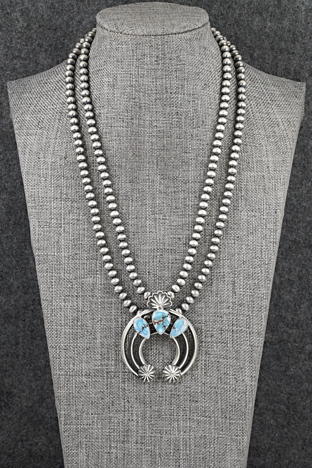Turquoise & Sterling Silver Necklace - Davey Morgan