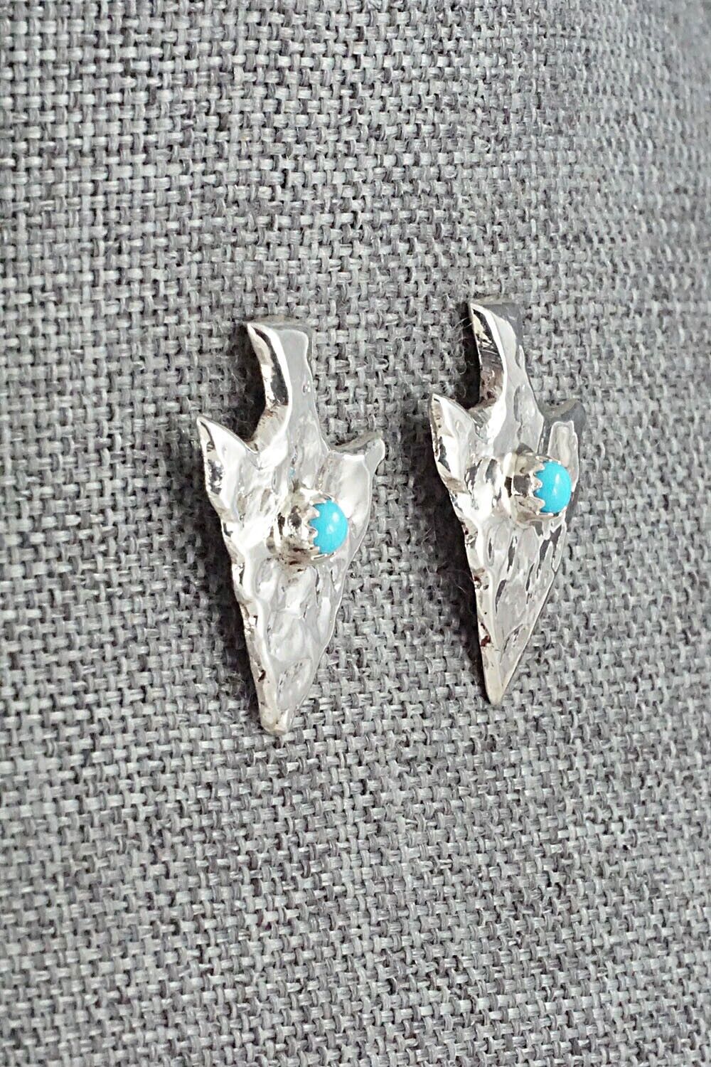 Turquoise & Sterling Silver Earrings - Mildred Parkhurst