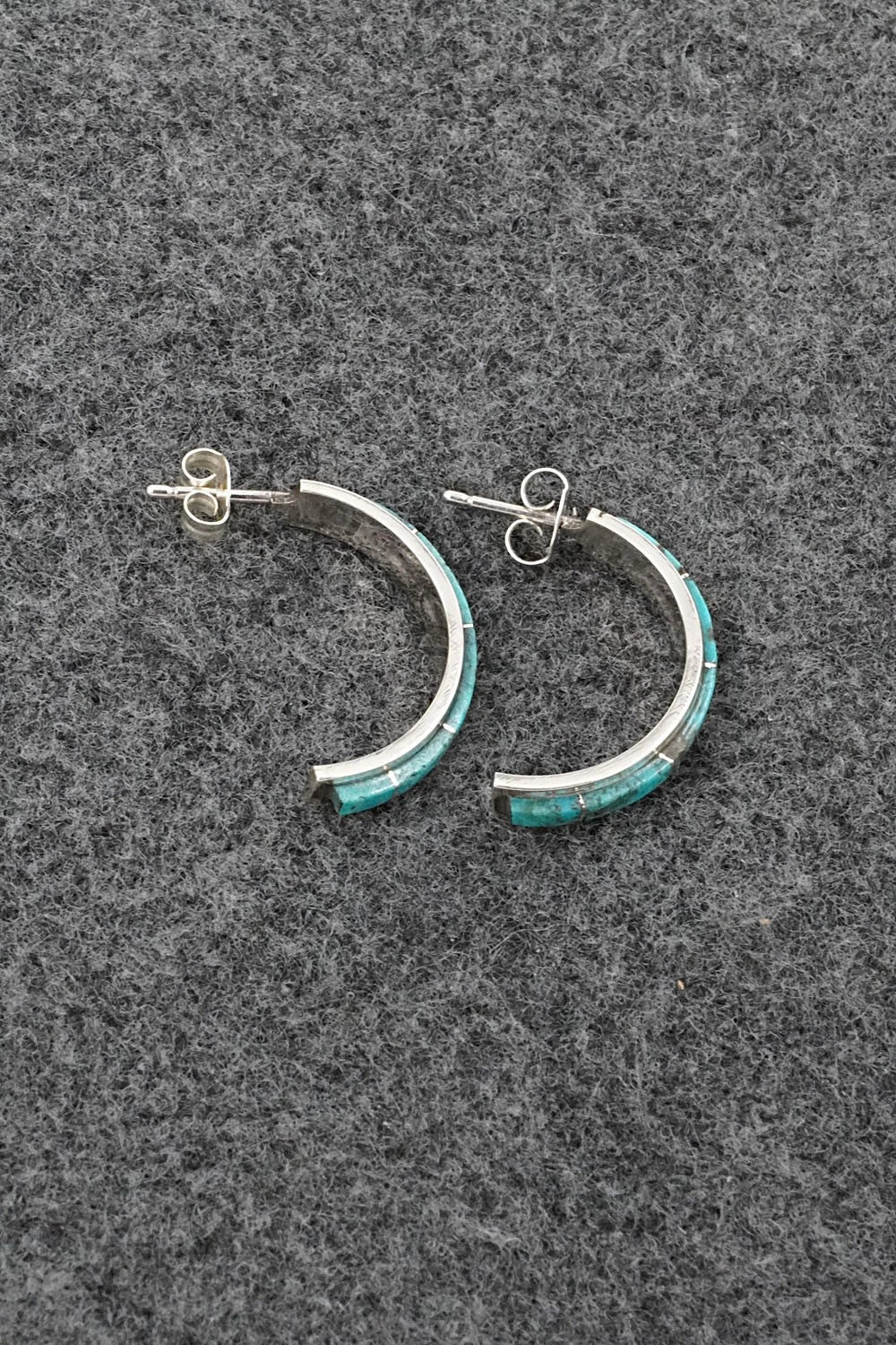 Turquoise & Sterling Silver Earrings - Gloria Waatsa