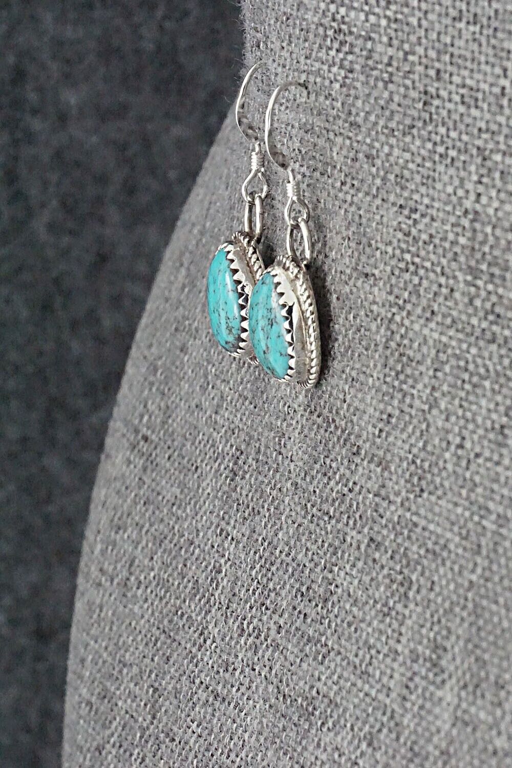 Turquoise & Sterling Silver Earrings - Ernest Hawthorne