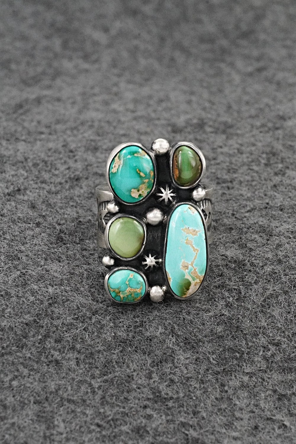 Turquoise & Sterling Silver Ring - Angela Martin - Size 6.5