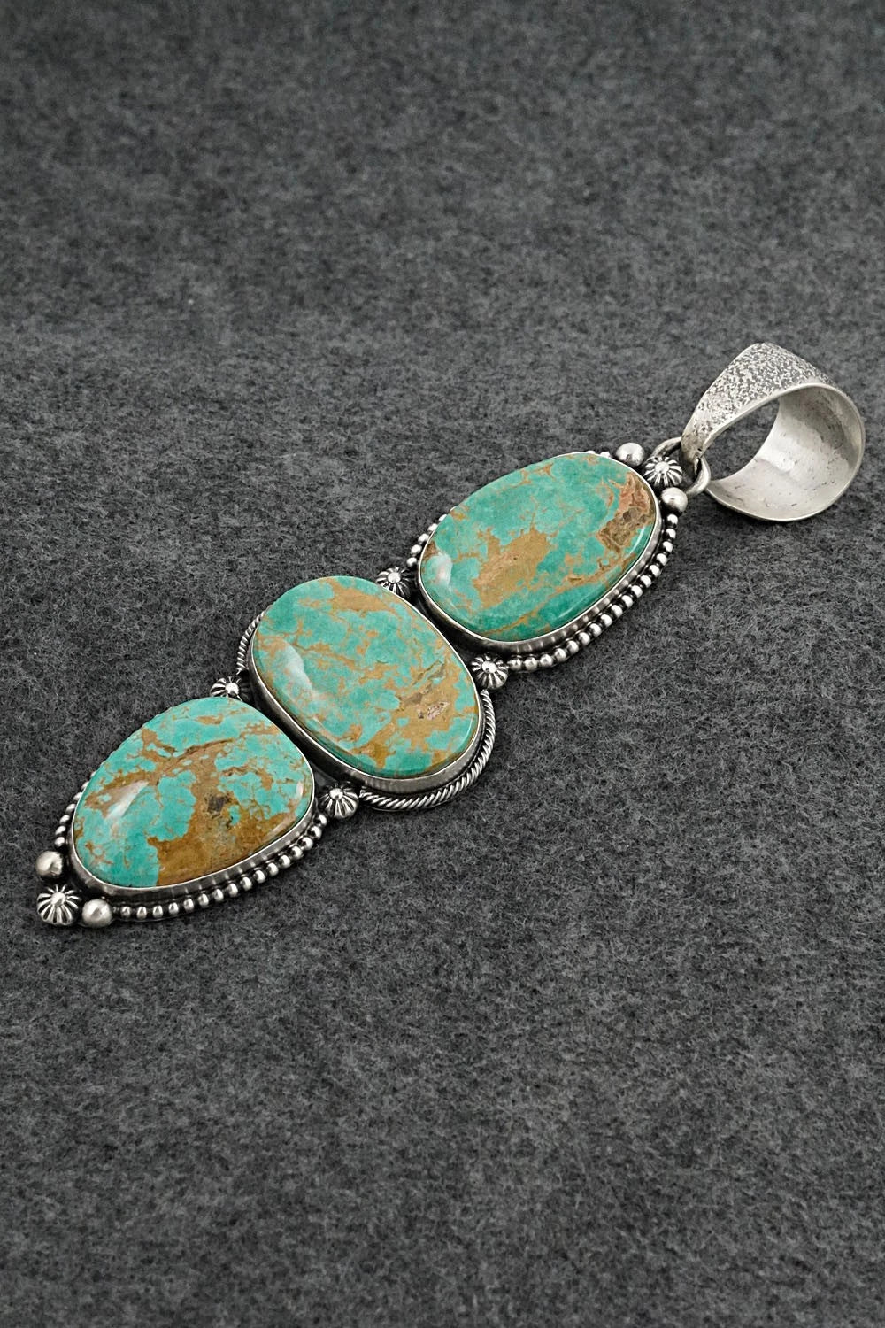 Turquoise & Sterling Silver Pendant - Darrin Livingston