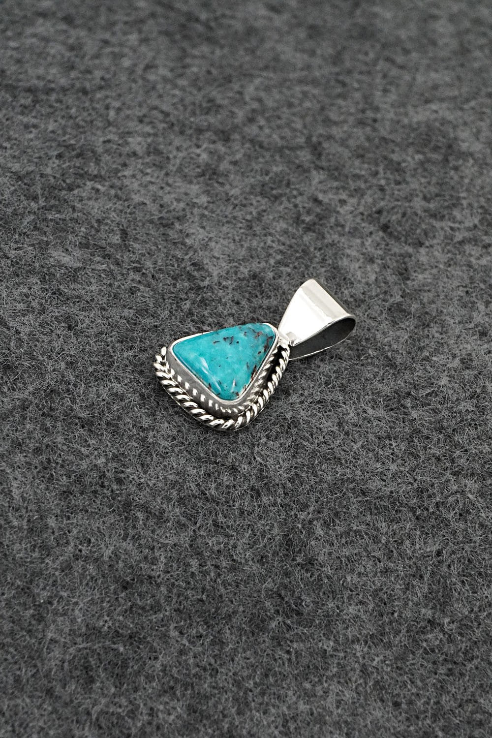 Turquoise & Sterling Silver Pendant - Rena Begay