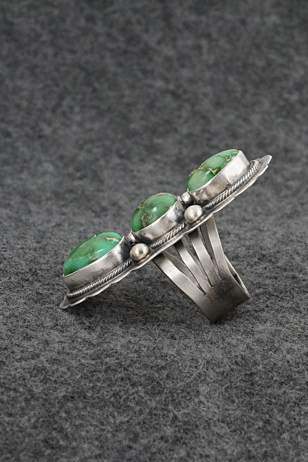Turquoise & Sterling Silver Ring - Kathleen Livingston - Size 8.5