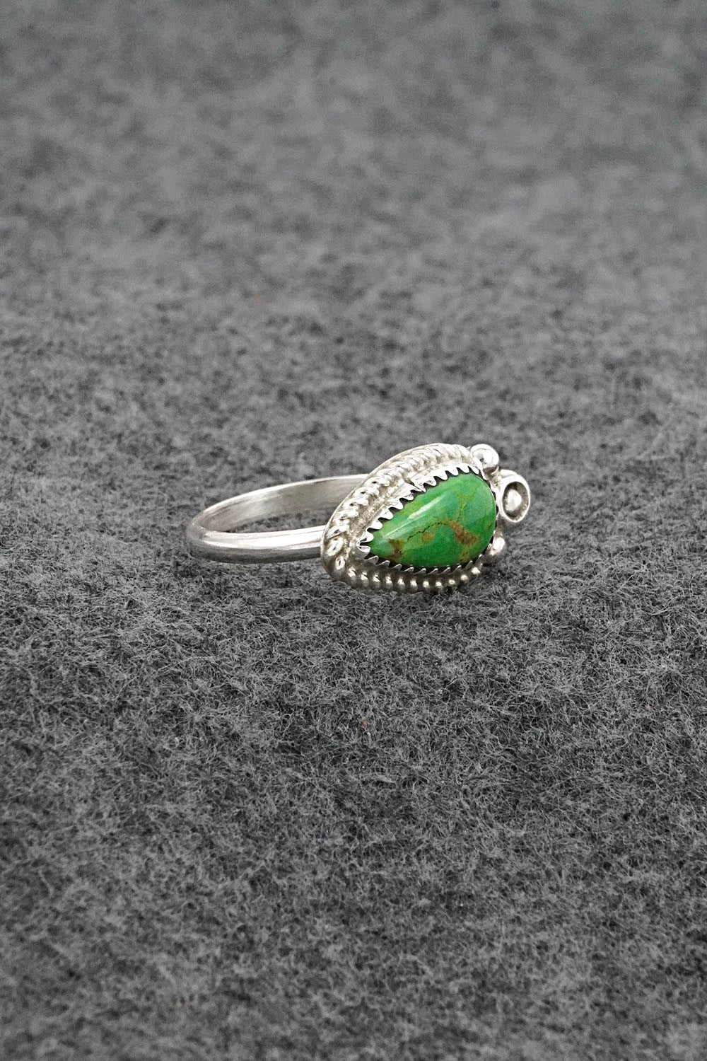 Turquoise & Sterling Silver Ring - Cody Nez - Size 8