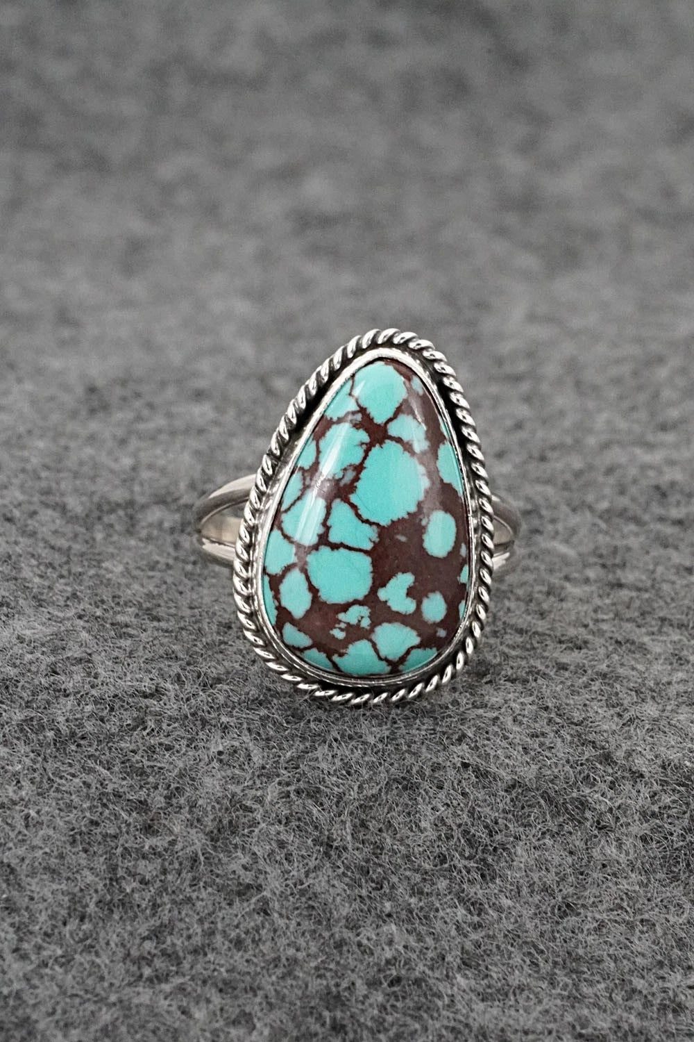 Turquoise & Sterling Silver Ring - Eugene Gruber - Size 9