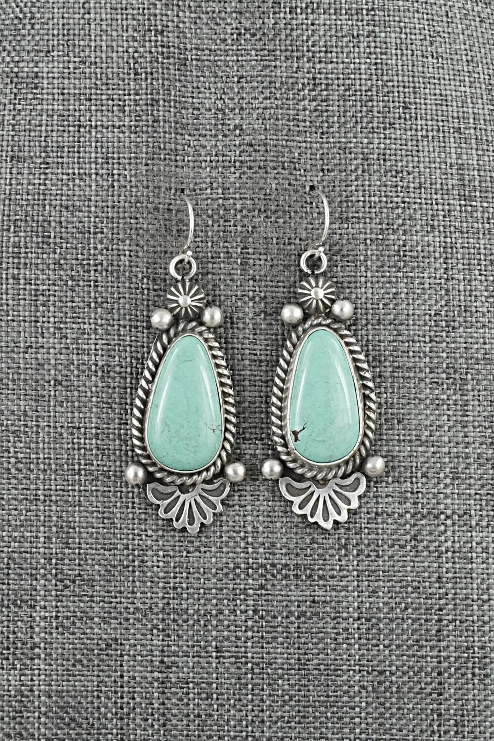 Turquoise & Sterling Silver Earrings - Michael Calladitto