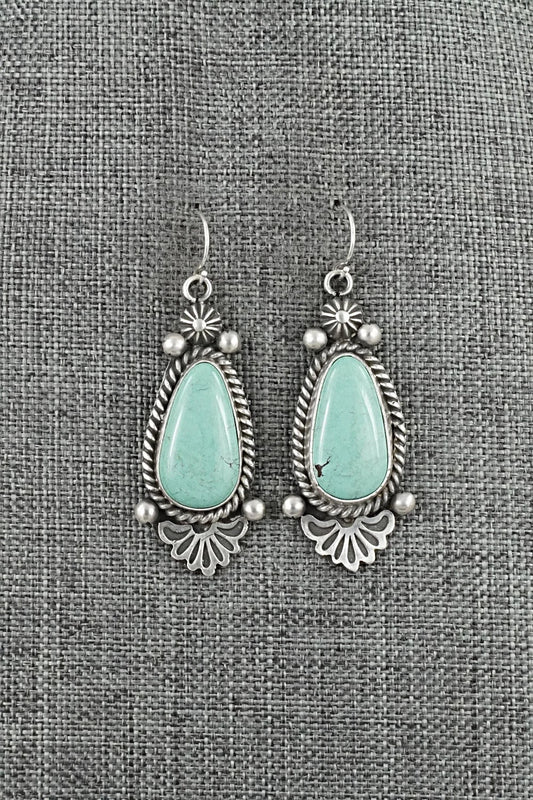 Turquoise & Sterling Silver Earrings - Michael Calladitto