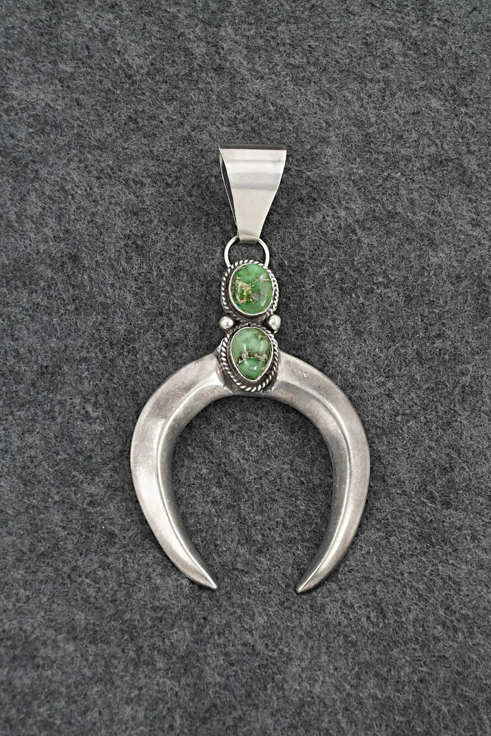 Turquoise & Sterling Silver Pendant - Eugene Gruber