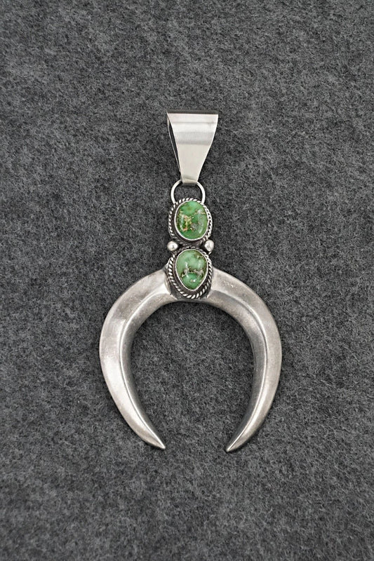 Turquoise & Sterling Silver Pendant - Eugene Gruber