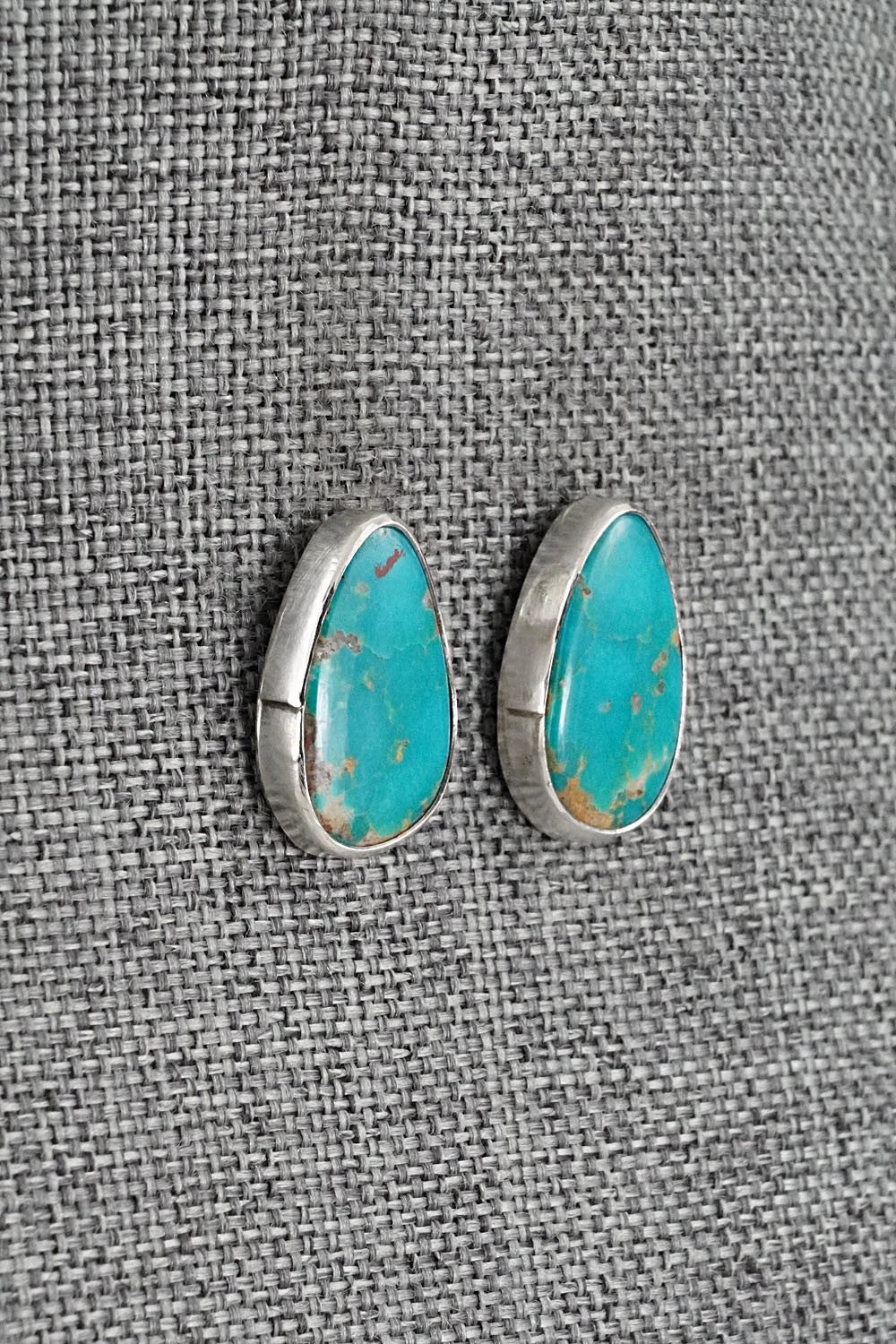 Turquoise & Sterling Silver Earrings - Rosemary Saunders