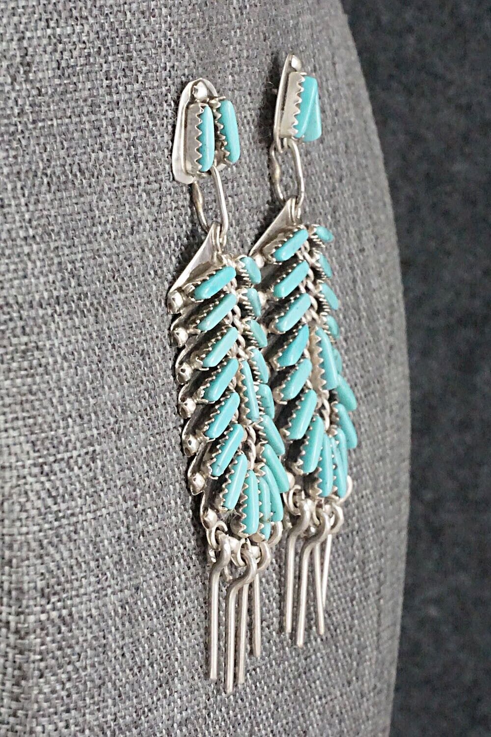 Turquoise & Sterling Silver Earrings - Charlie John