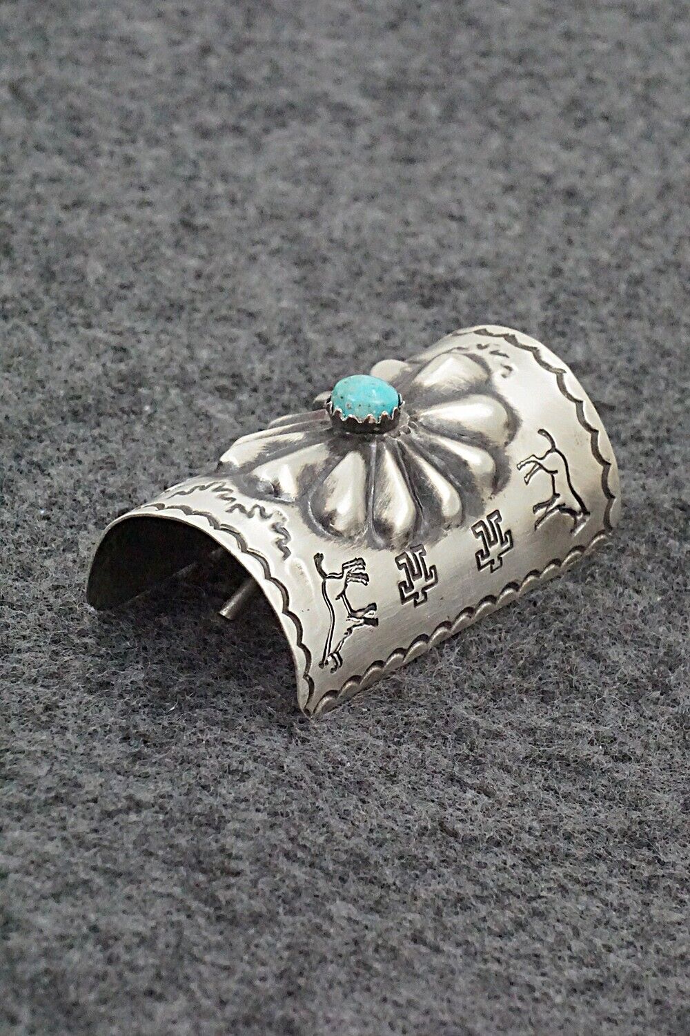 Turquoise & Sterling Silver Hair Pin - Arlene Soce