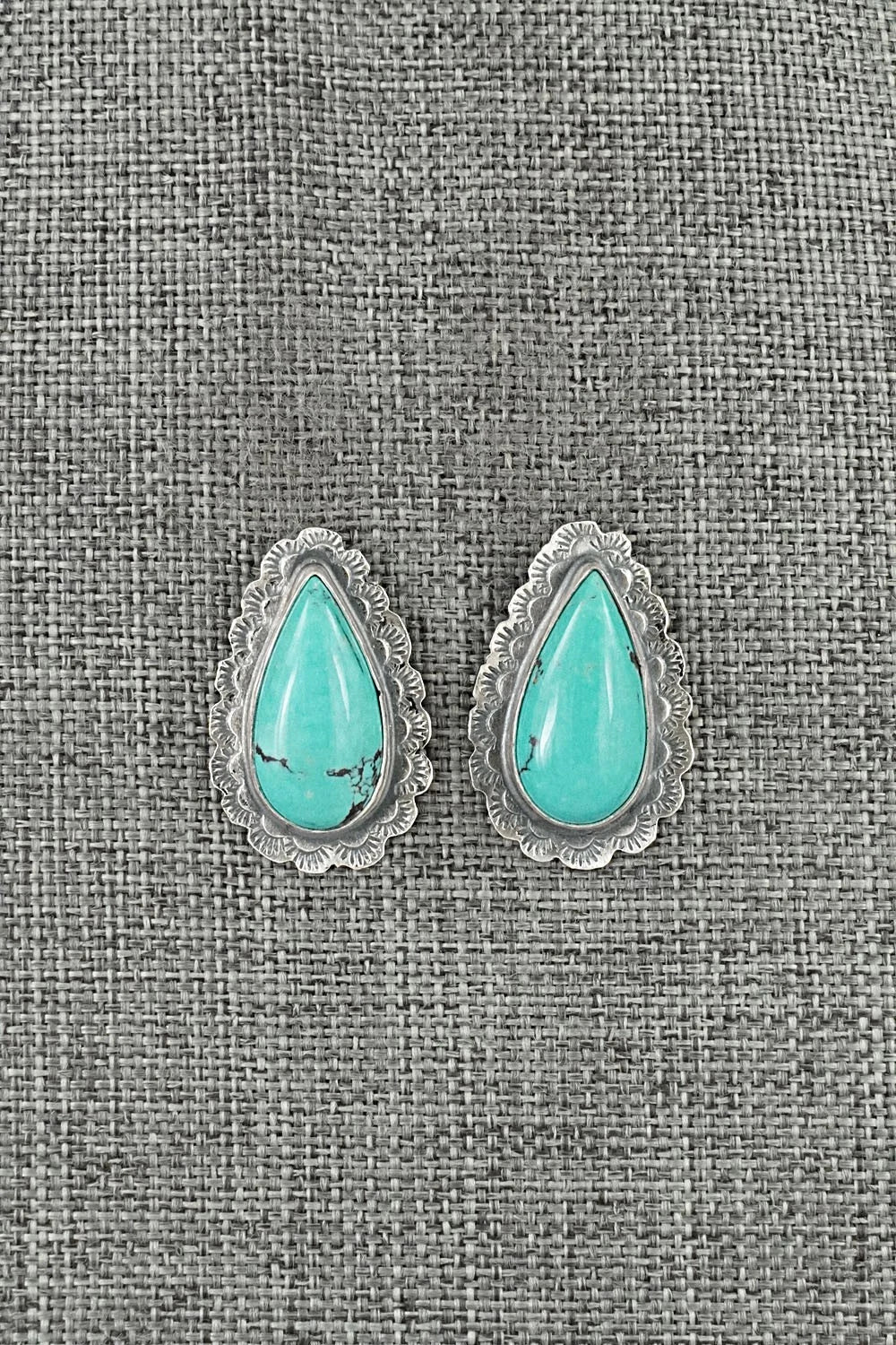 Turquoise & Sterling Silver Earrings - Carlos Francisco