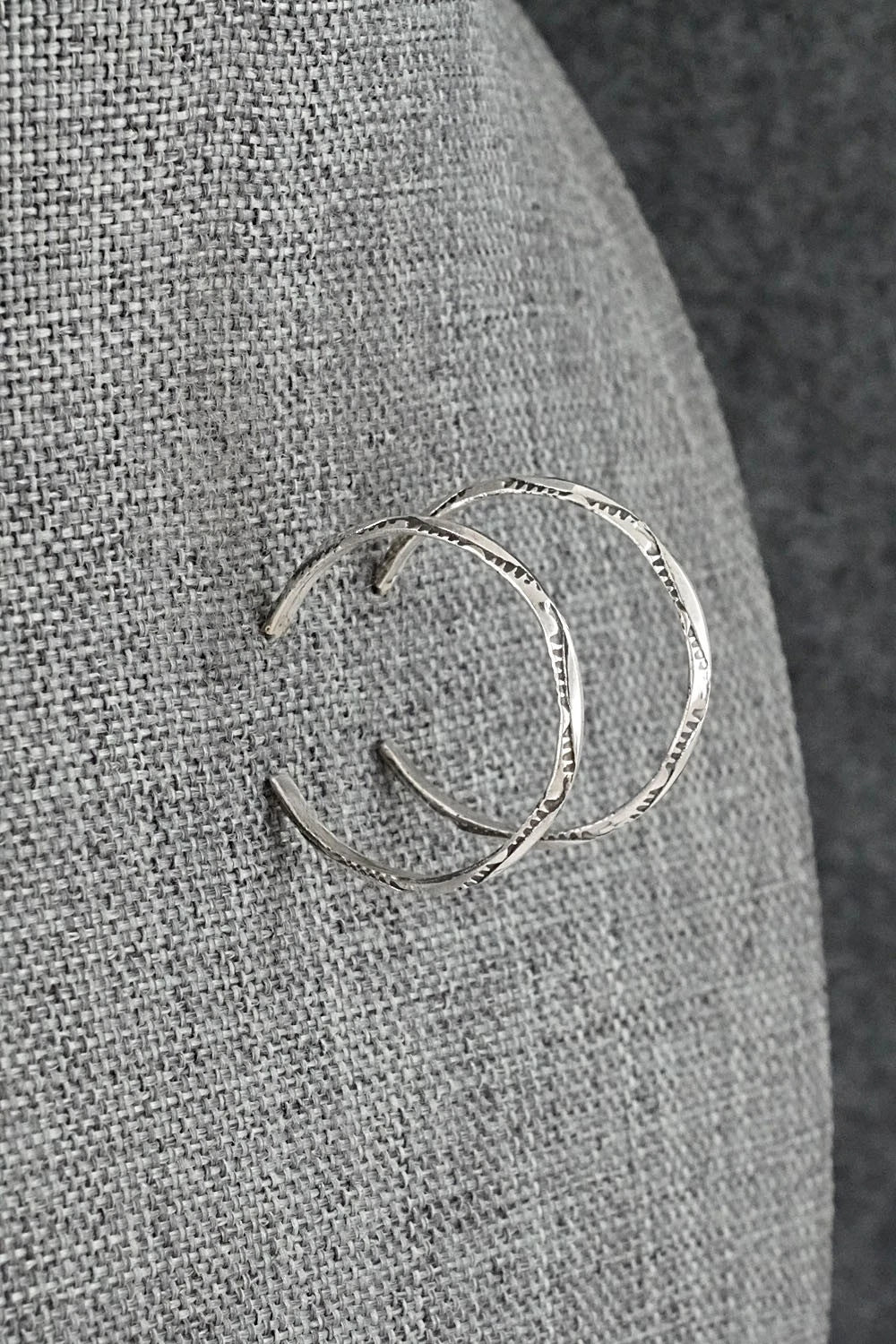 Sterling Silver Hoop Earrings - Elaine Tahe