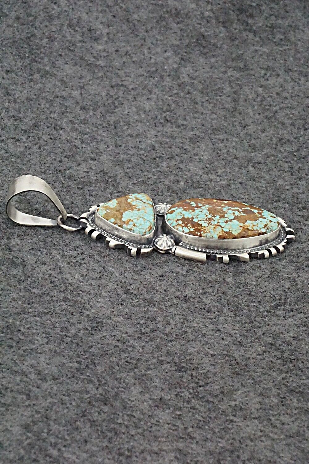 Turquoise & Sterling Silver Pendant - Randy Billy