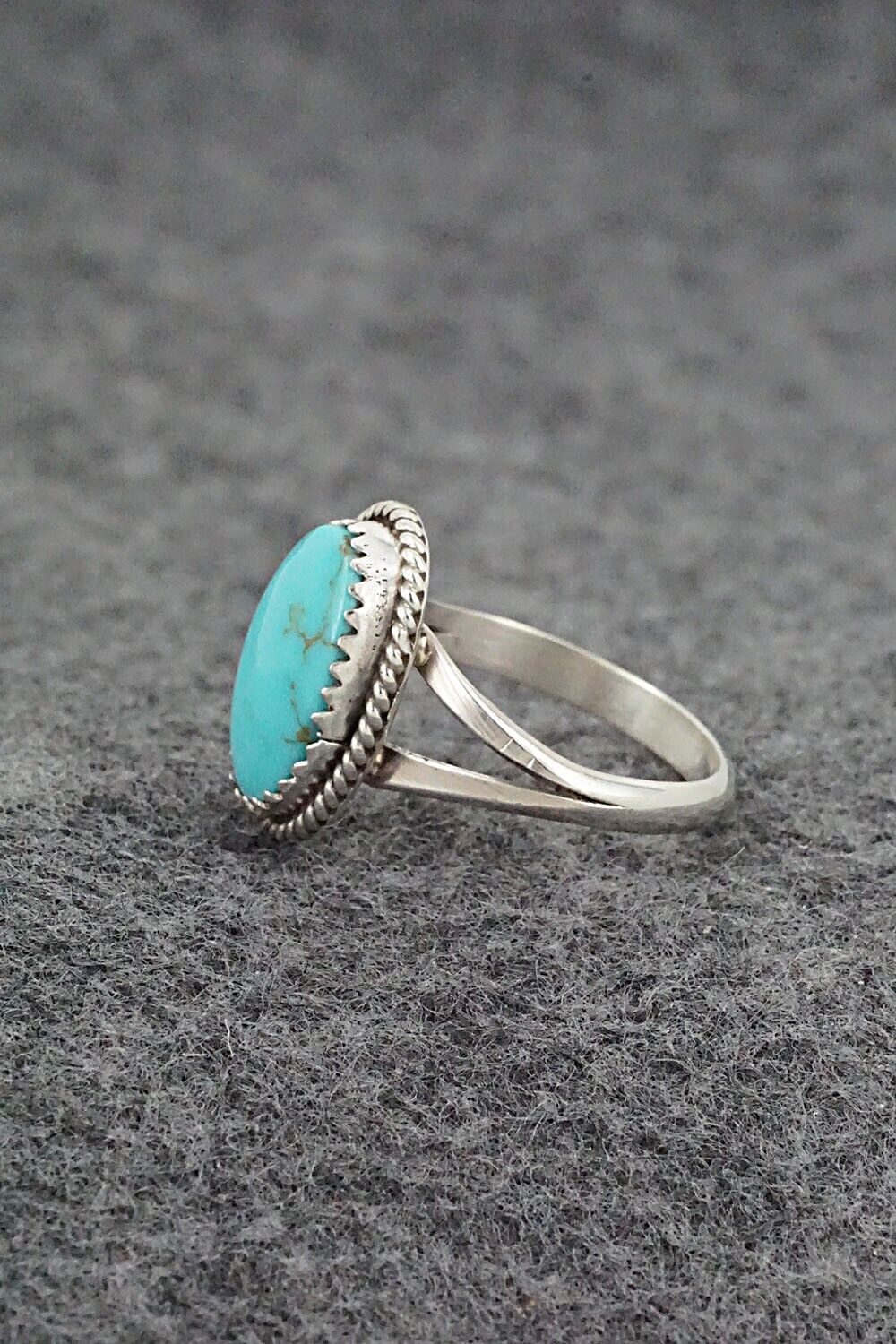 Turquoise & Sterling Silver Ring - Robert Martinez - Size 7.75