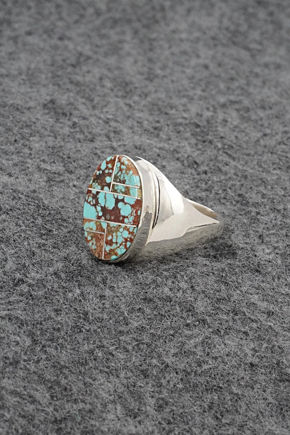 Turquoise & Sterling Silver Ring - Wilbert Gray - Size 9