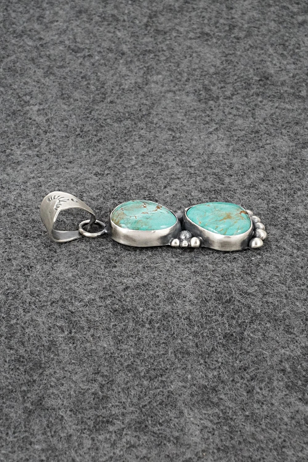 Turquoise & Sterling Silver Pendant - Antwone Brown