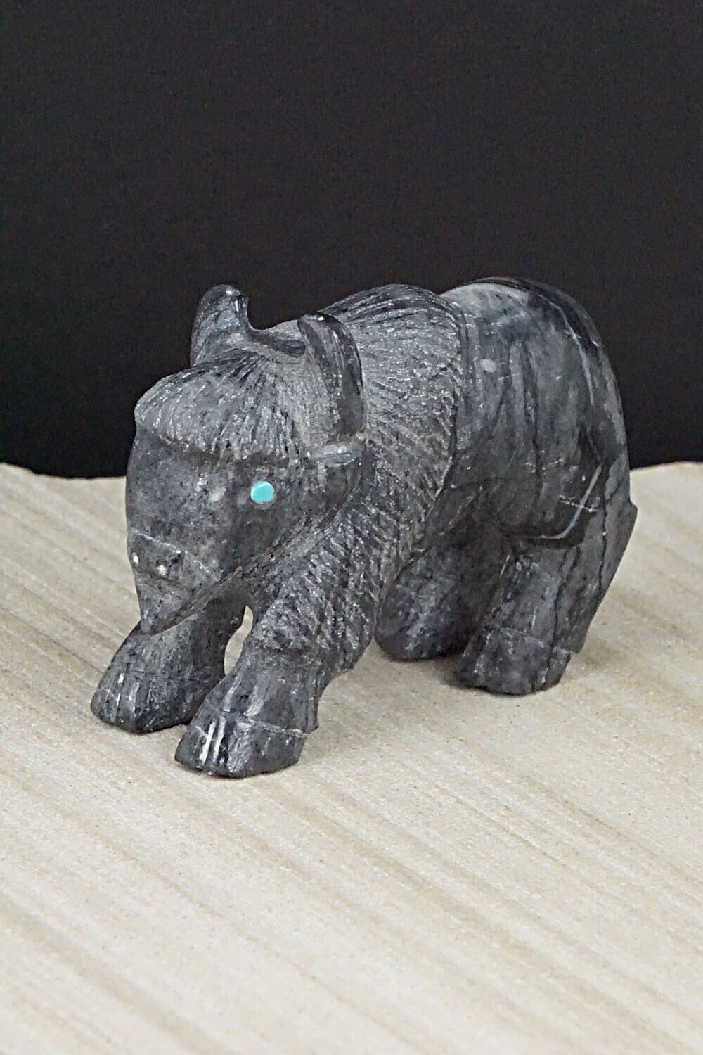 Buffalo Zuni Fetish Carving - Derrick Kaamasee