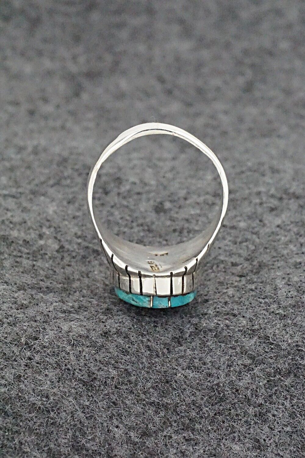 Turquoise & Sterling Silver Ring - Trevor Jack - Size 10.5