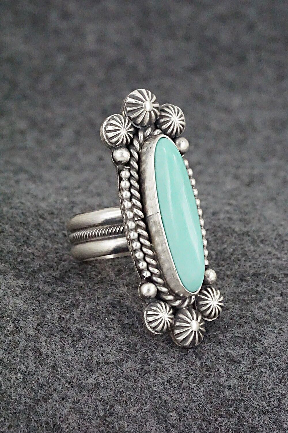 Turquoise & Sterling Silver Ring - Michael Calladitto - Size 7