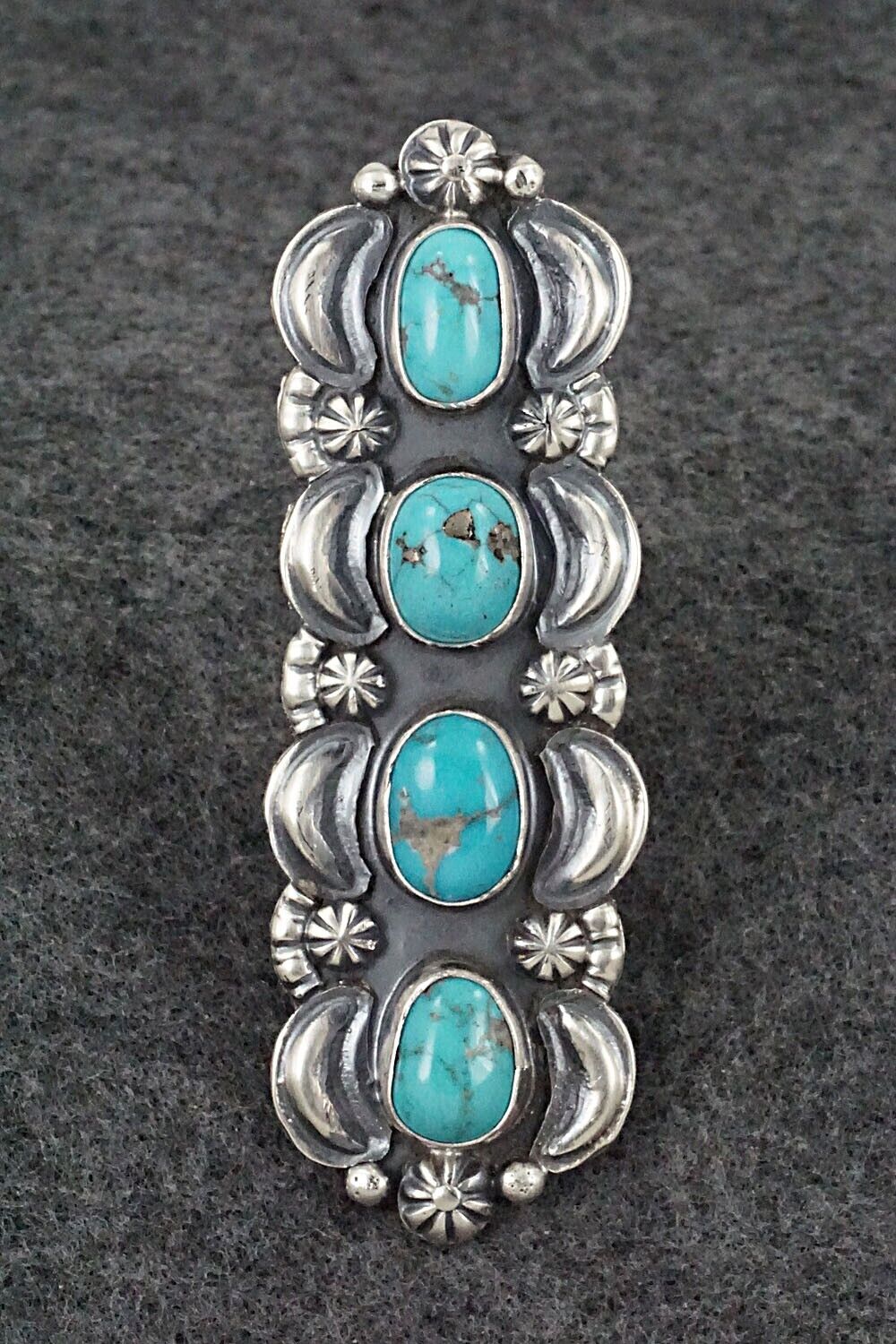 Turquoise & Sterling Silver Ring - Jeff James - Size 7.25